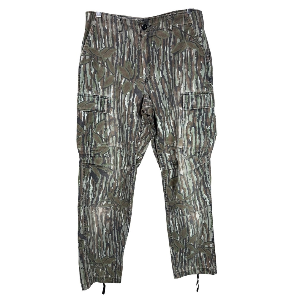 Vintage Cabelas Real Tree Camo Cargo Pants Mens 33x32 Adjustable Waist USA